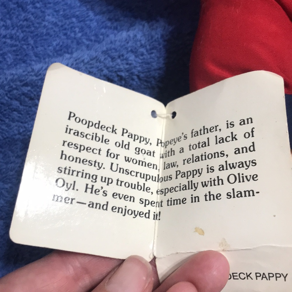 1985 rubber neck rubber arm rubber face Popeye doll - Picture 11 of 12